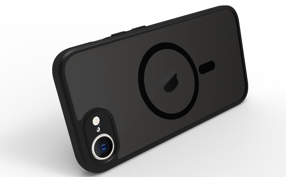iPhone 16e / iPhone 17e Back Cover Case | Sleek Hybrid - Matte Black Magnetic