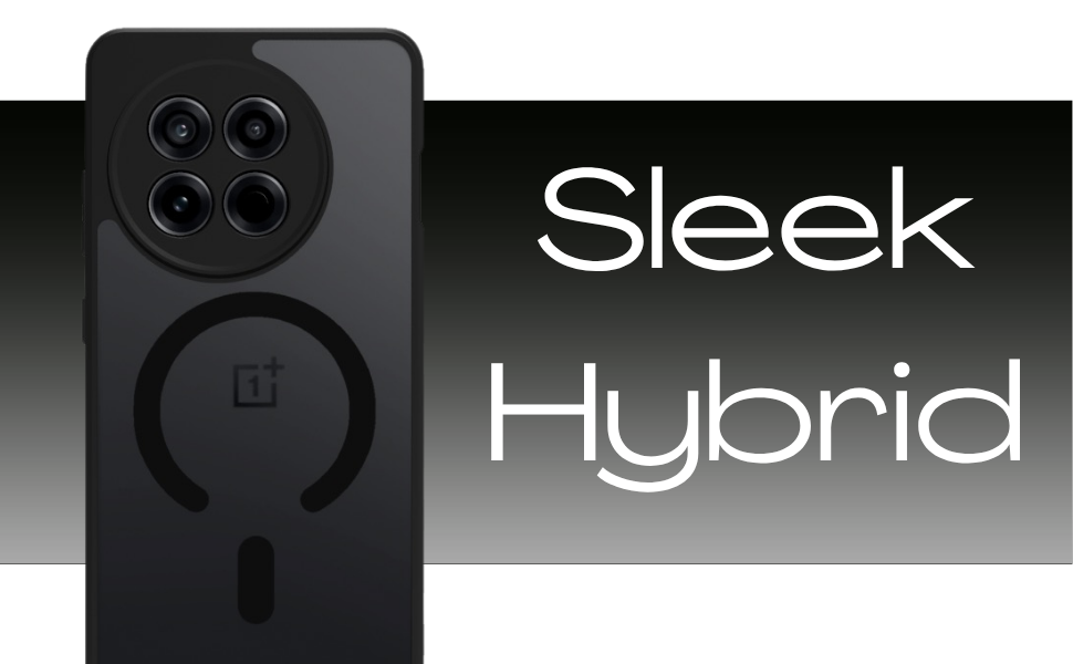 OnePlus 13R 5G Back Cover Case | Sleek Hybrid - Matte Black Magnetic