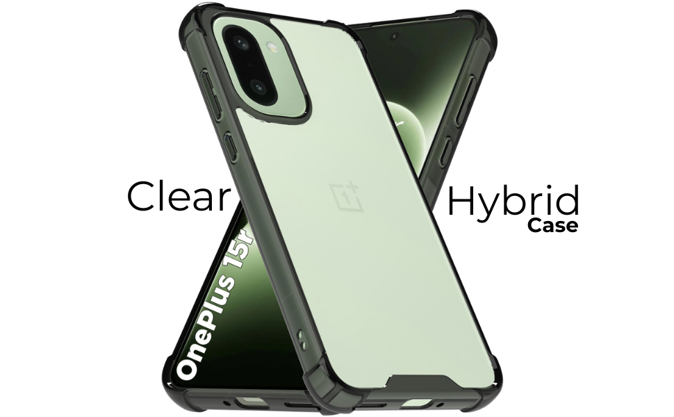 OnePlus 15R 5G Back Cover Case | Clear Hybrid - Clear Smoke