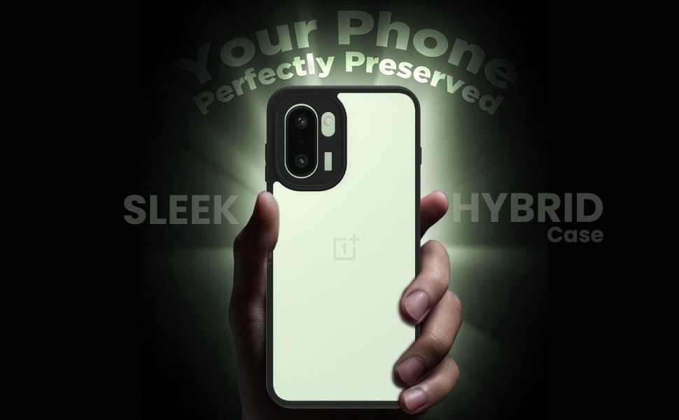 OnePlus 15R 5G Back Cover Case | Sleek Hybrid - Clear Black