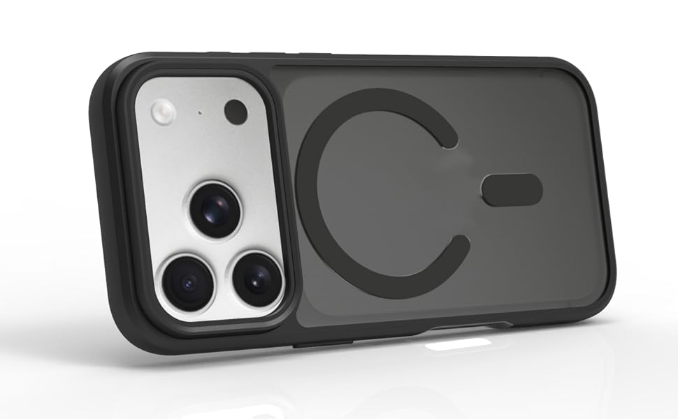 iPhone 17 Pro Back Cover Case | Sleek Hybrid - Matte Black Magnetic