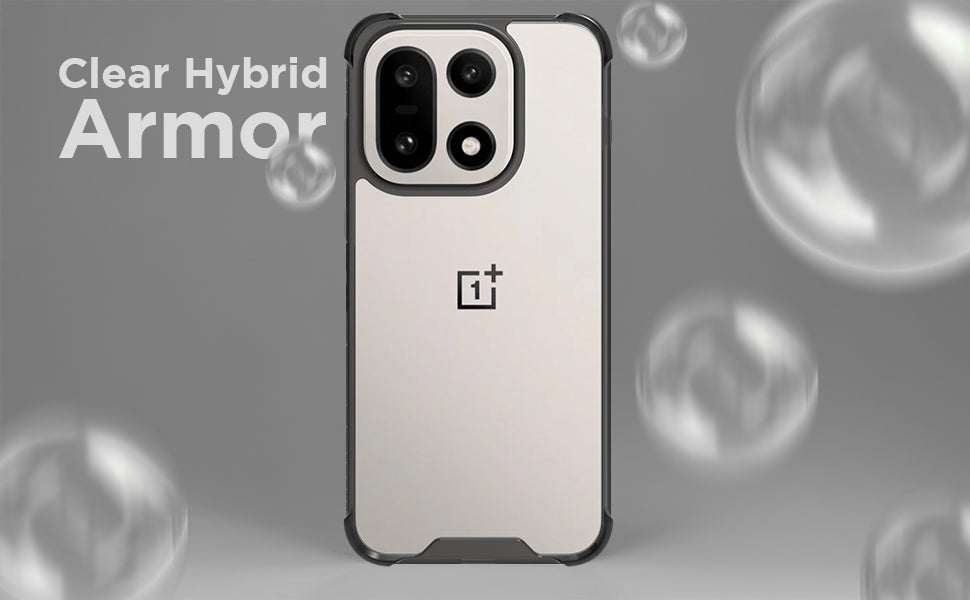 OnePlus 15 5G Back Cover Case | Clear Hybrid - Clear Smoke