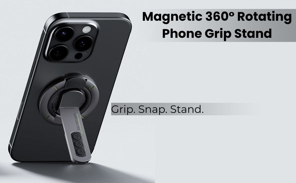 MagSafe Phone Grip & Stand | 3-in-1 Ring Holder - Graphite Black