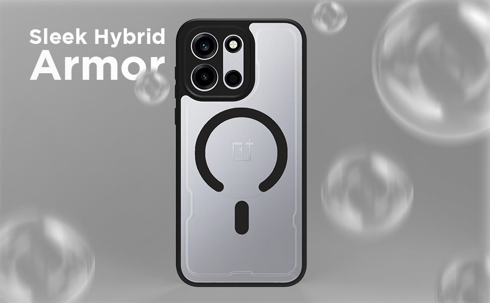 OnePlus Nord 6 5G / Nord CE 6 5G Back Cover Case | Clear Hybrid - Clear Black Magnetic
