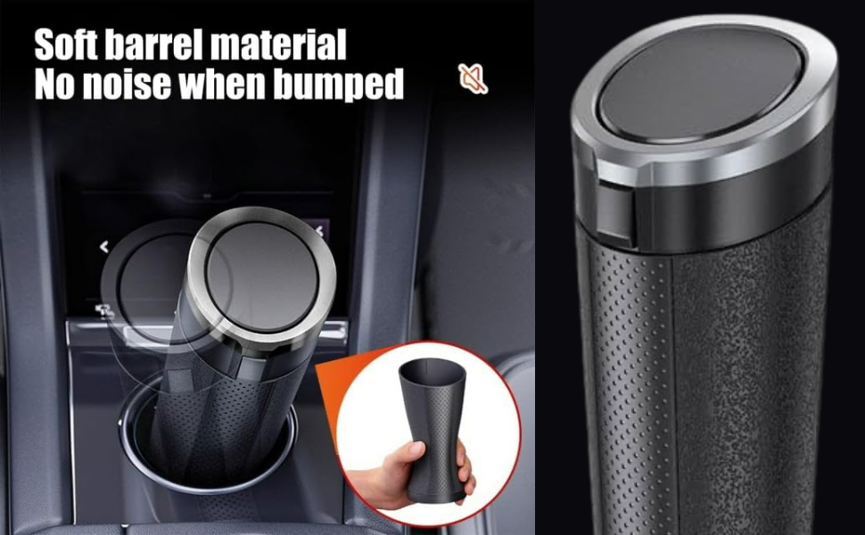 Car Trash Can | Mini Waterproof Cup Holder Dustbin - Silver