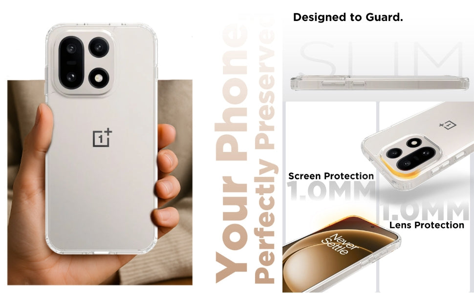 OnePlus 15 5G Back Cover Case | Clear Hybrid - Clear