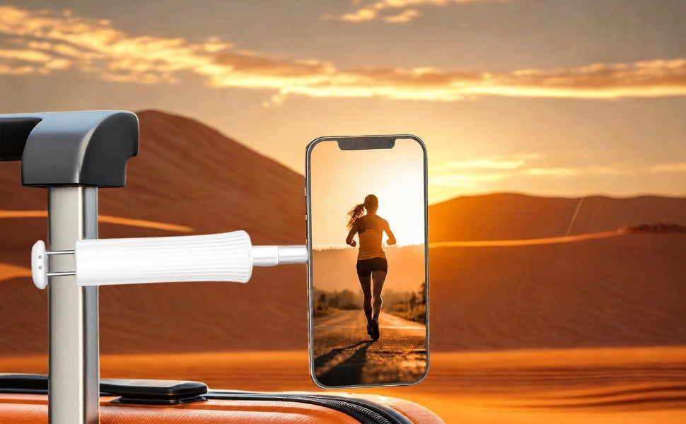 Magnetic Selfie Stick Tripod | 360 Degree Rotatable Phone Holder - White