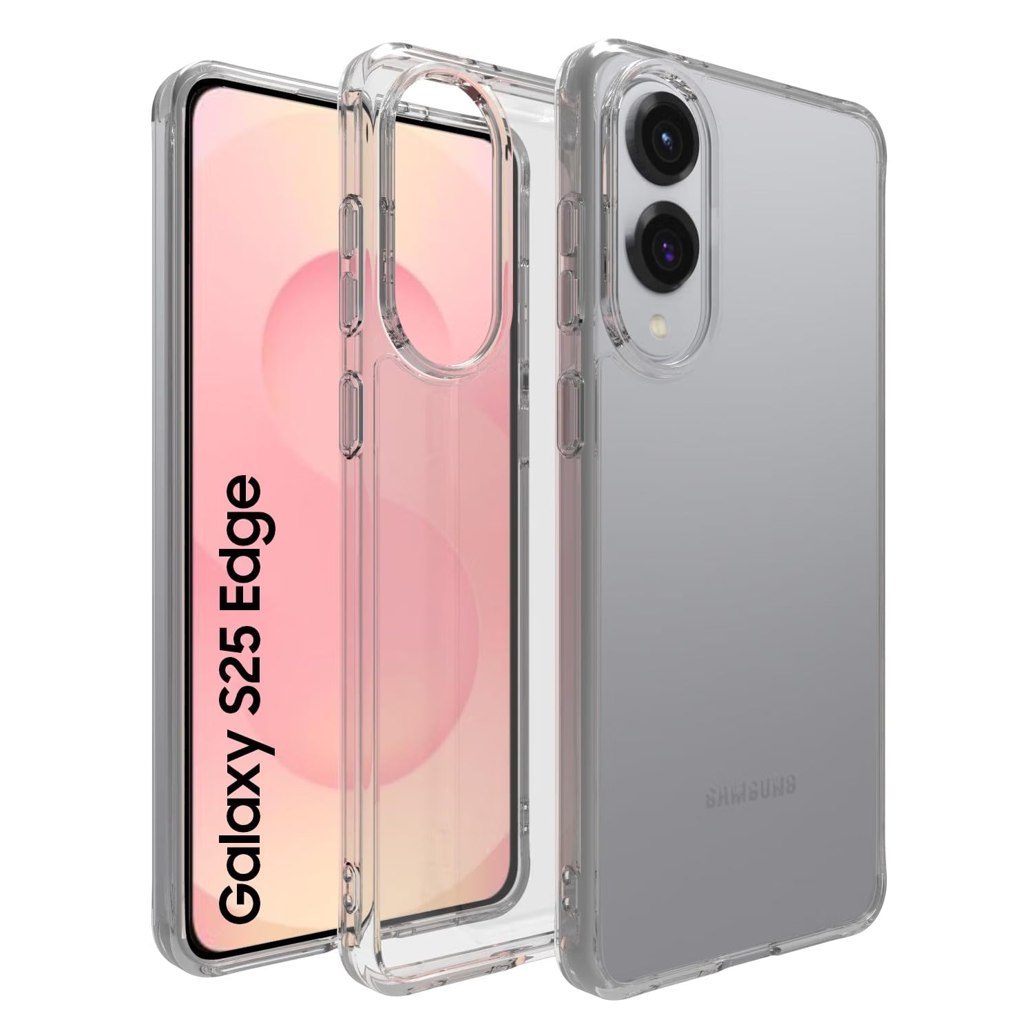 Samsung Galaxy S25 Edge Back Cover Case | Clear Hybrid - Clear