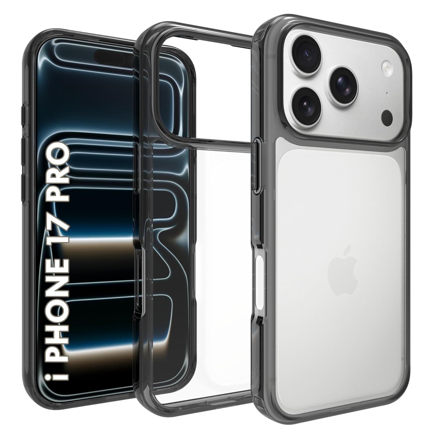 iPhone 17  Pro Back Cover Case | Clear Hybrid - Clear Smoke