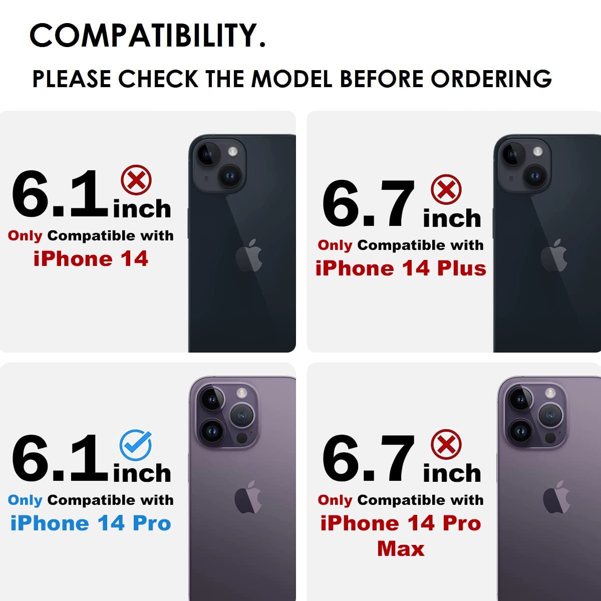 iPhone 14 Pro Back Cover Case | Crystal Hybrid - Transparent