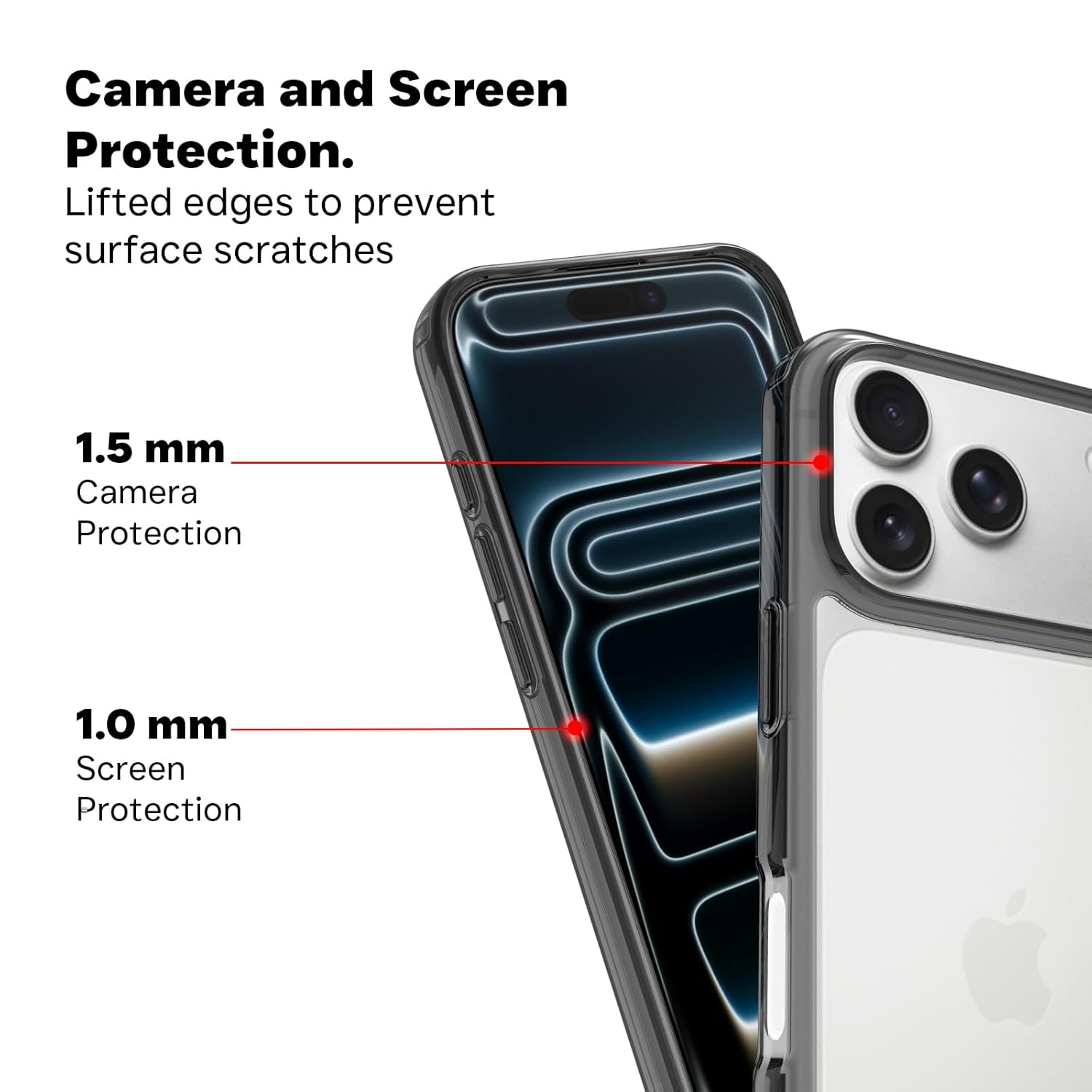 iPhone 17  Pro Back Cover Case | Clear Hybrid - Clear Smoke