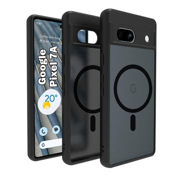 Google Pixel 7A Back Cover Case | Sleek Hybrid - Matte Black Magnetic