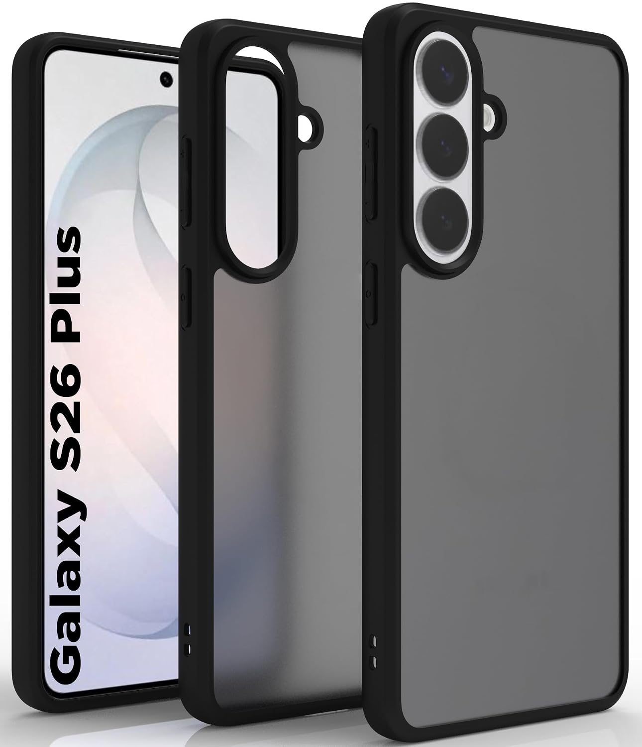 Samsung Galaxy S26 Plus Back Cover Case | Sleek Hybrid - Matte Black