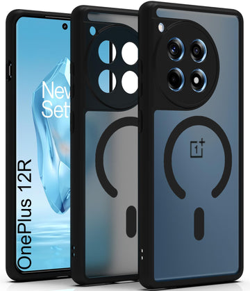 OnePlus 12R 5G Back Cover Case | Sleek Hybrid - Matte Black Magnetic