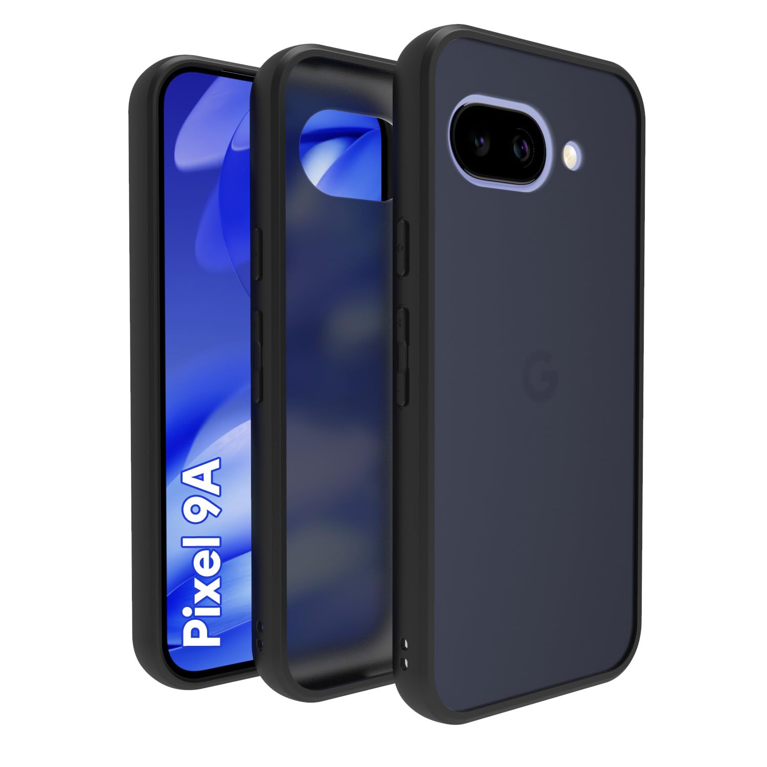 Google Pixel 9a Back Cover Case | Sleek Hybrid - Matte Black