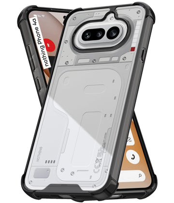 Nothing Phone 4a 5G Back Cover Case | Clear Hybrid - Clear Black