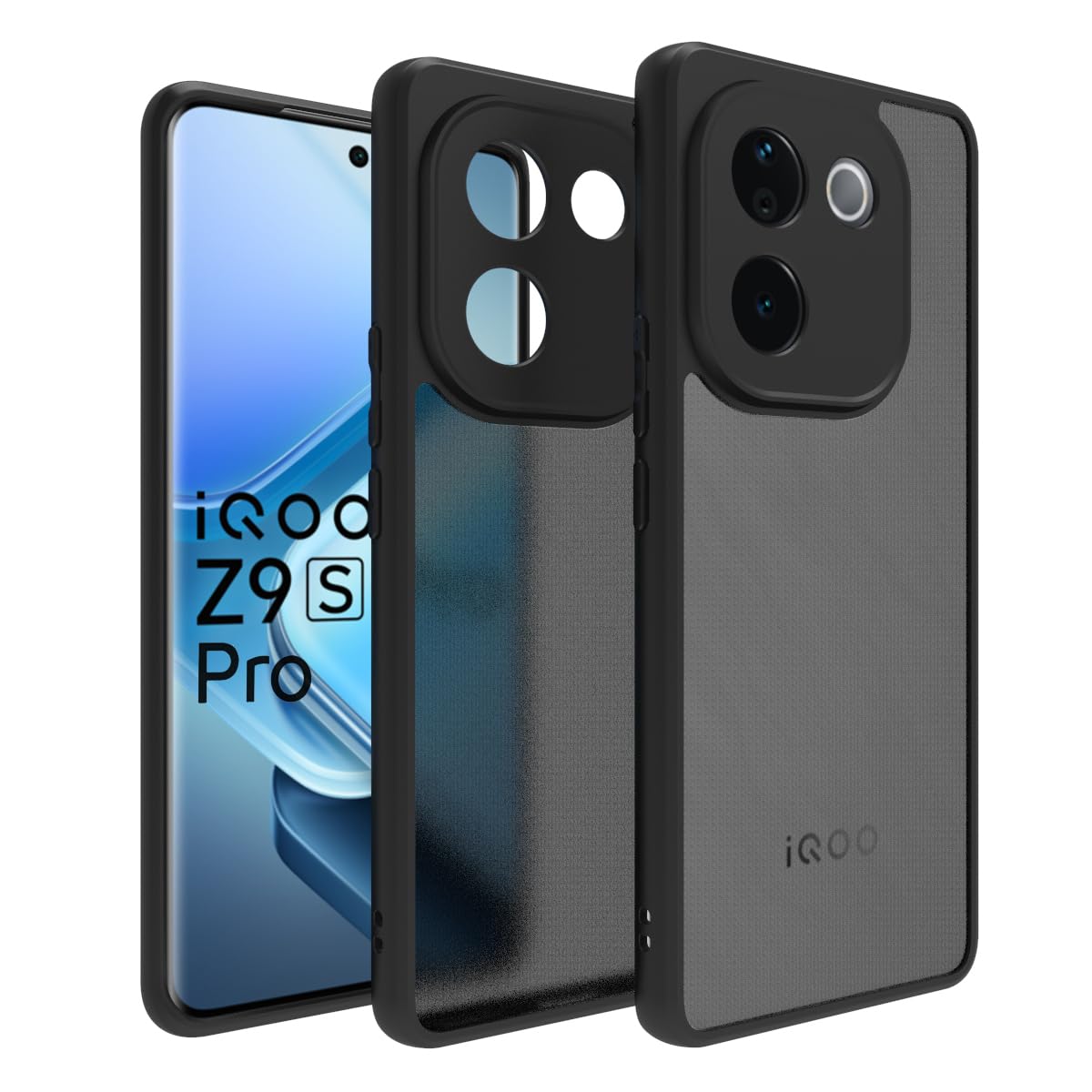 iQOO Z9s Pro 5G / Vivo T3 Pro 5G Back Cover Case | Sleek Hybrid - Matte Black