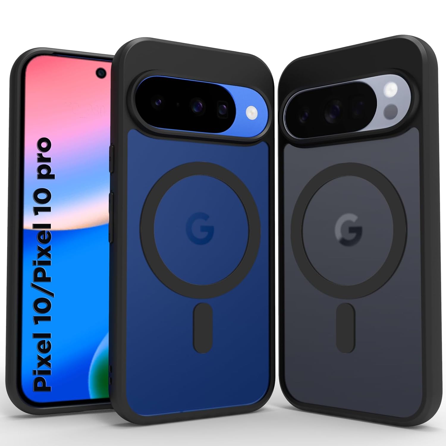 Google Pixel 10 / Pixel 10 Pro Back Cover Case | Sleek Hybrid - Matte Black Magnetic