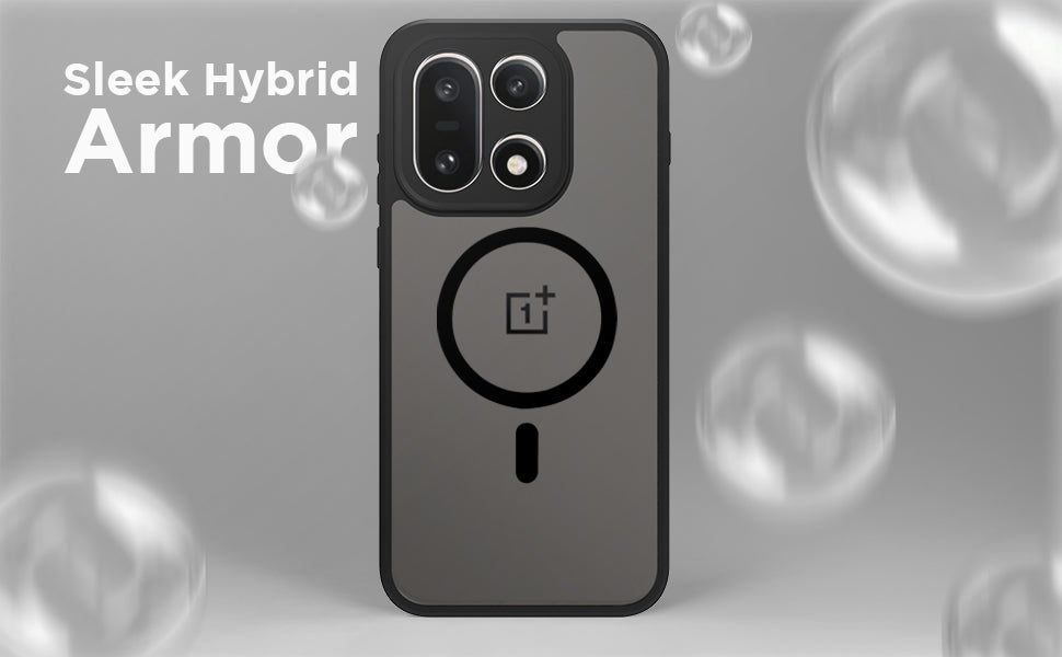 OnePlus 15 5G Back Cover Case | Sleek Hybrid - Matte Black Magnetic