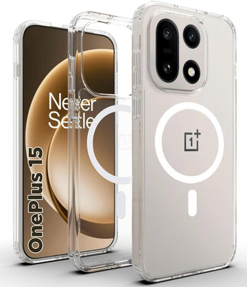 OnePlus 15 5G Back Cover Case |  Clear Hybrid - Smoke Magnetic(White)