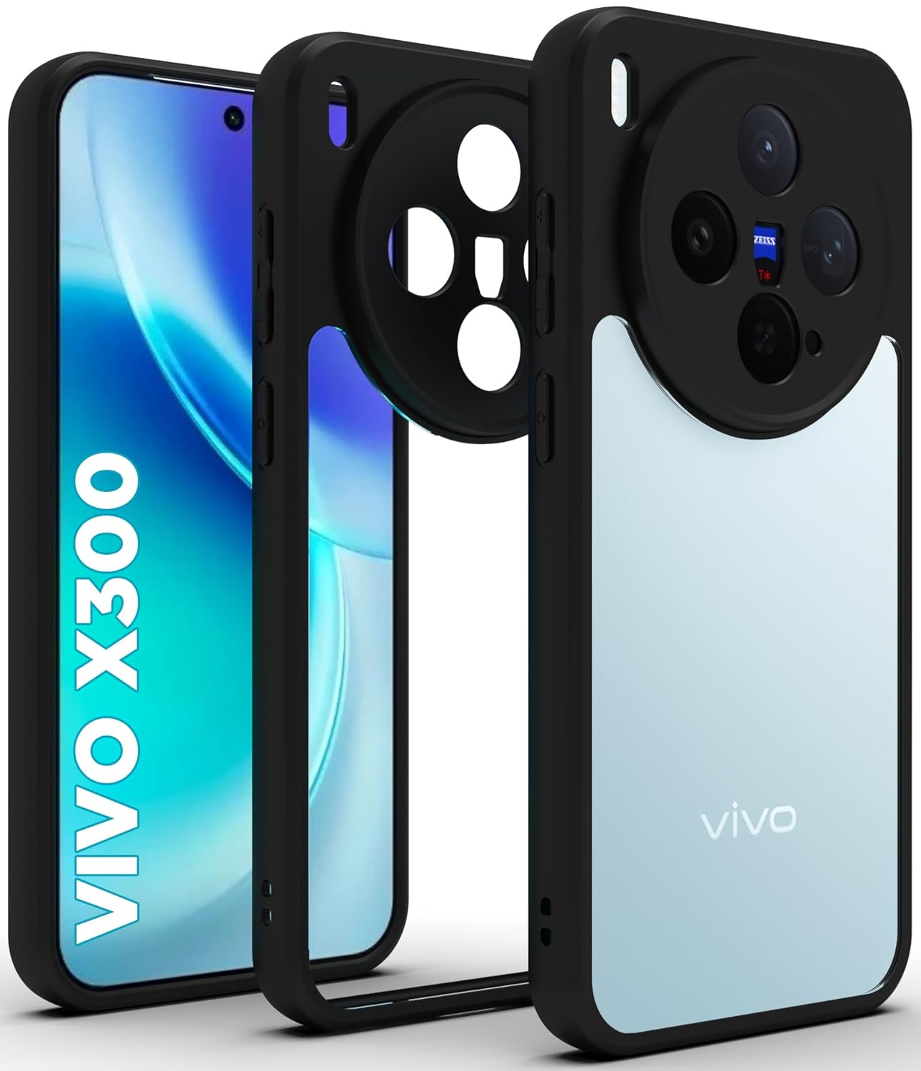Vivo X300 5G Back Cover Case | Sleek Hybrid - Clear Black