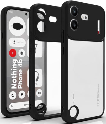 Nothing Phone 4b Back Cover Case | Sleek Hybrid - Clear Black Magnetic