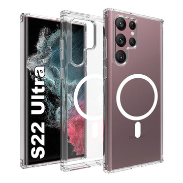 Samsung Galaxy S22 Ultra Back Cover Case | Sleek Hybrid - Clear Magnetic