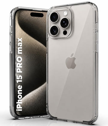 iPhone 15 Pro Max Back Cover Case | Clear Hybrid - Clear