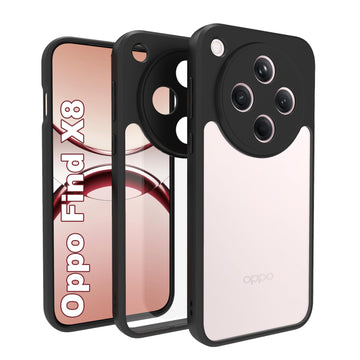 Oppo Find X8 5G Back Cover Case | Clear Hybrid - Clear Black