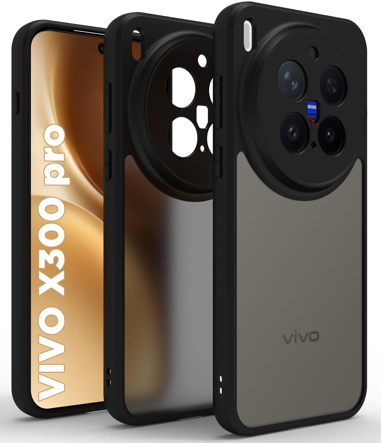 Vivo X300 Pro 5G Back Cover Case | Sleek Hybrid - Matte Black