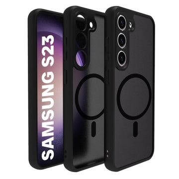 Samsung Galaxy S23 Back Cover Case | Sleek Hybrid - Matte Black Magnetic