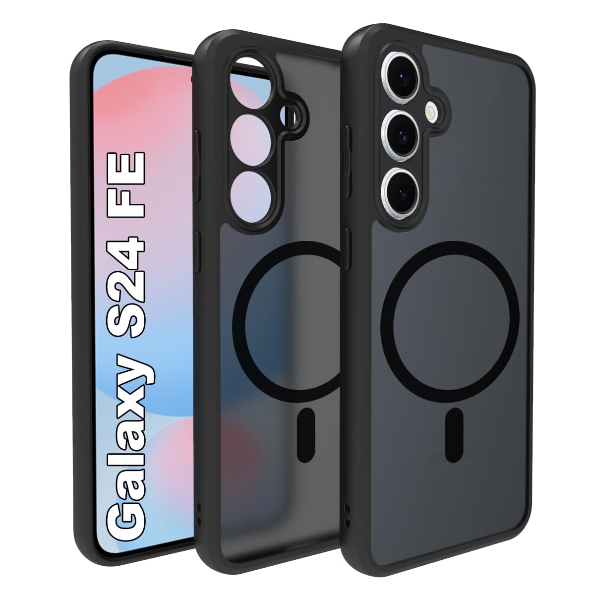 Samsung Galaxy S24 FE 5G Back Cover Case | Sleek Hybrid - Matte Black Magnetic
