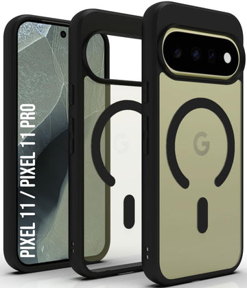 Google Pixel 11 / Pixel 11 Pro Back Cover Case | Sleek Hybrid - Clear Black Magnetic