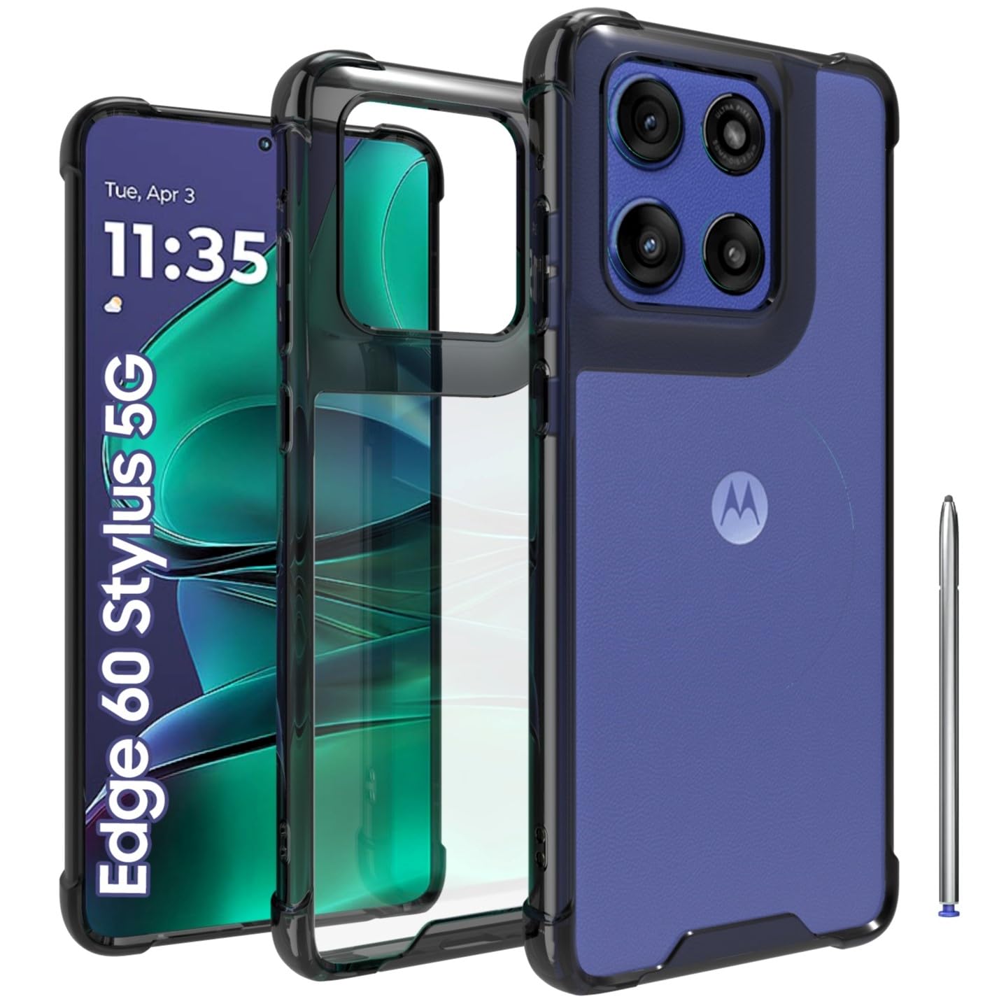 Motorola Edge 60 Stylus 5G Back Cover Case | Clear Hybrid - Clear