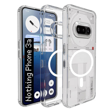 Nothing Phone 3a Back Cover Case | Clear Hybrid - Clear Magnetic