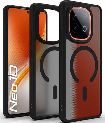 iQOO Neo 10 5G Back Cover Case | Sleek Hybrid - Matte Black Magnetic