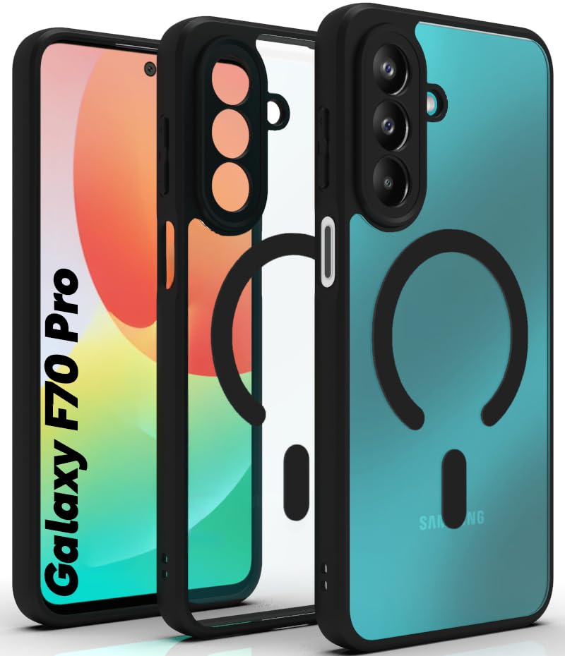 Samsung Galaxy F70 Pro Back Cover Case | Sleek Hybrid - Clear Hybrid Magnetic