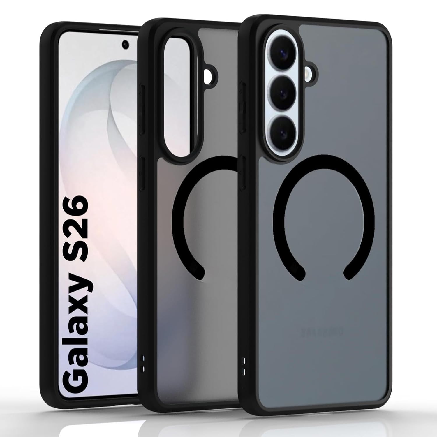 Samsung Galaxy S26 Back Cover Case | Sleek Hybrid - Matte Black Magnetic