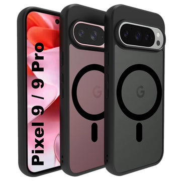Google Pixel 9 / Pixel 9 Pro Back Cover Case | Sleek Hybrid - Matte Black Magnetic