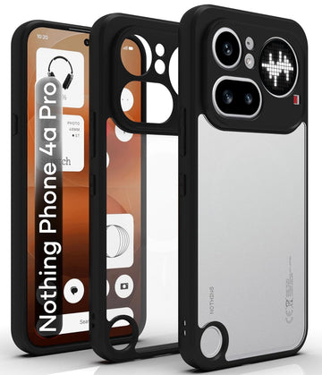 Nothing Phone 4a Pro 5G Back Cover Case | Clear Hybrid - Clear Black