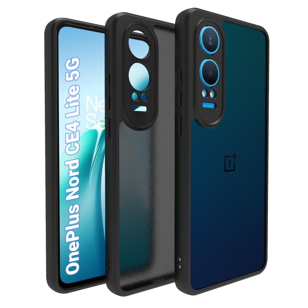 OnePlus Nord CE 4 Lite 5G Back Cover Case | Sleek Hybrid - Matte Black