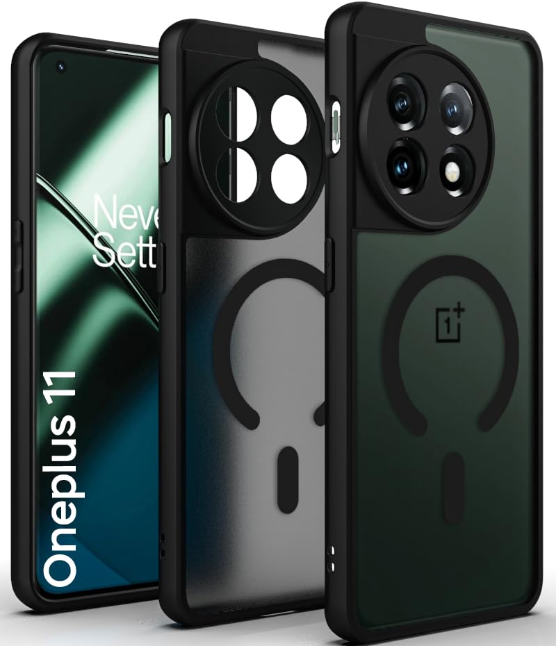 OnePlus 11 Back Cover Case | Sleek Hybrid - Matte Black Magnetic