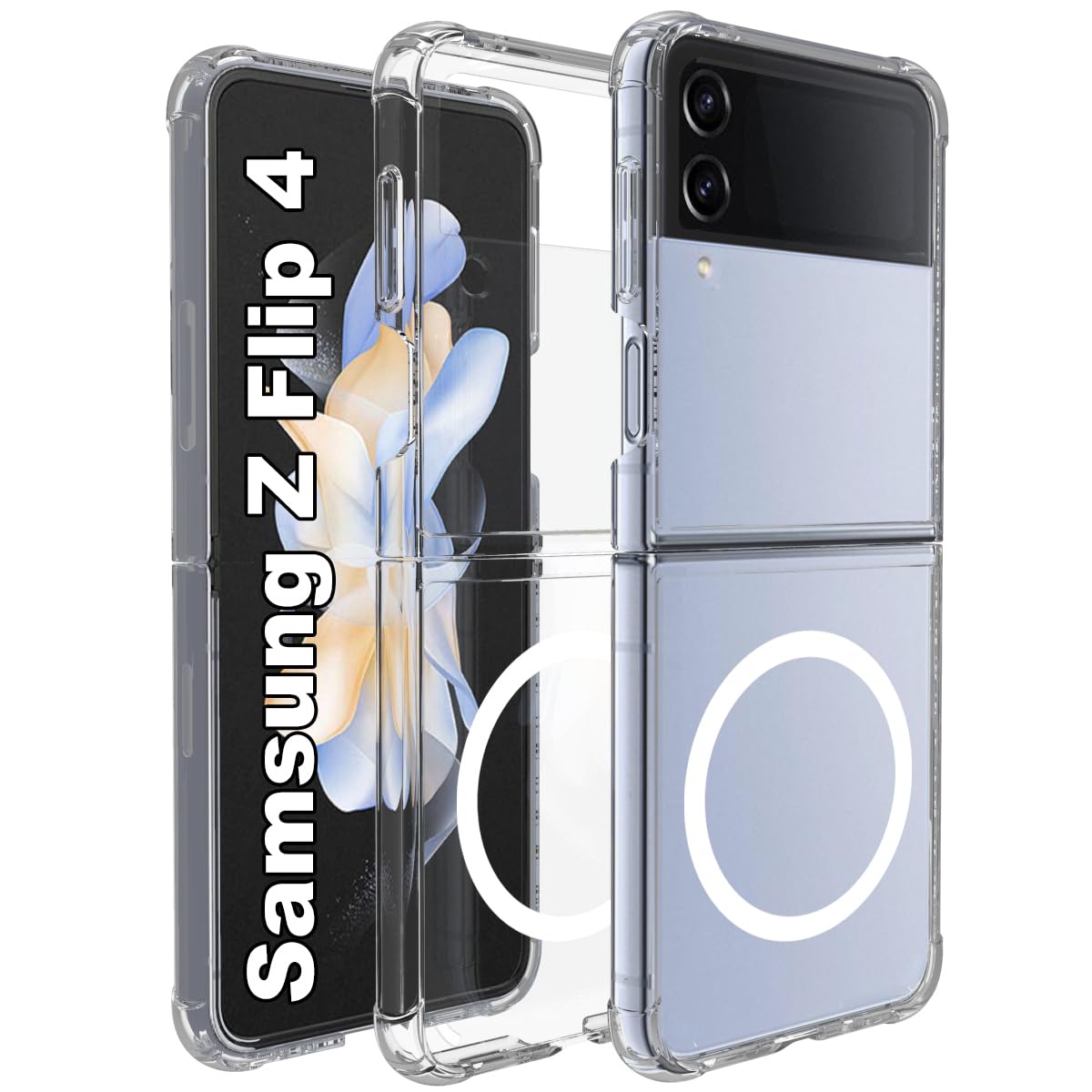 Samsung Galaxy Z Flip 4 Back Cover Case | Clear Hybrid - Clear Magnetic