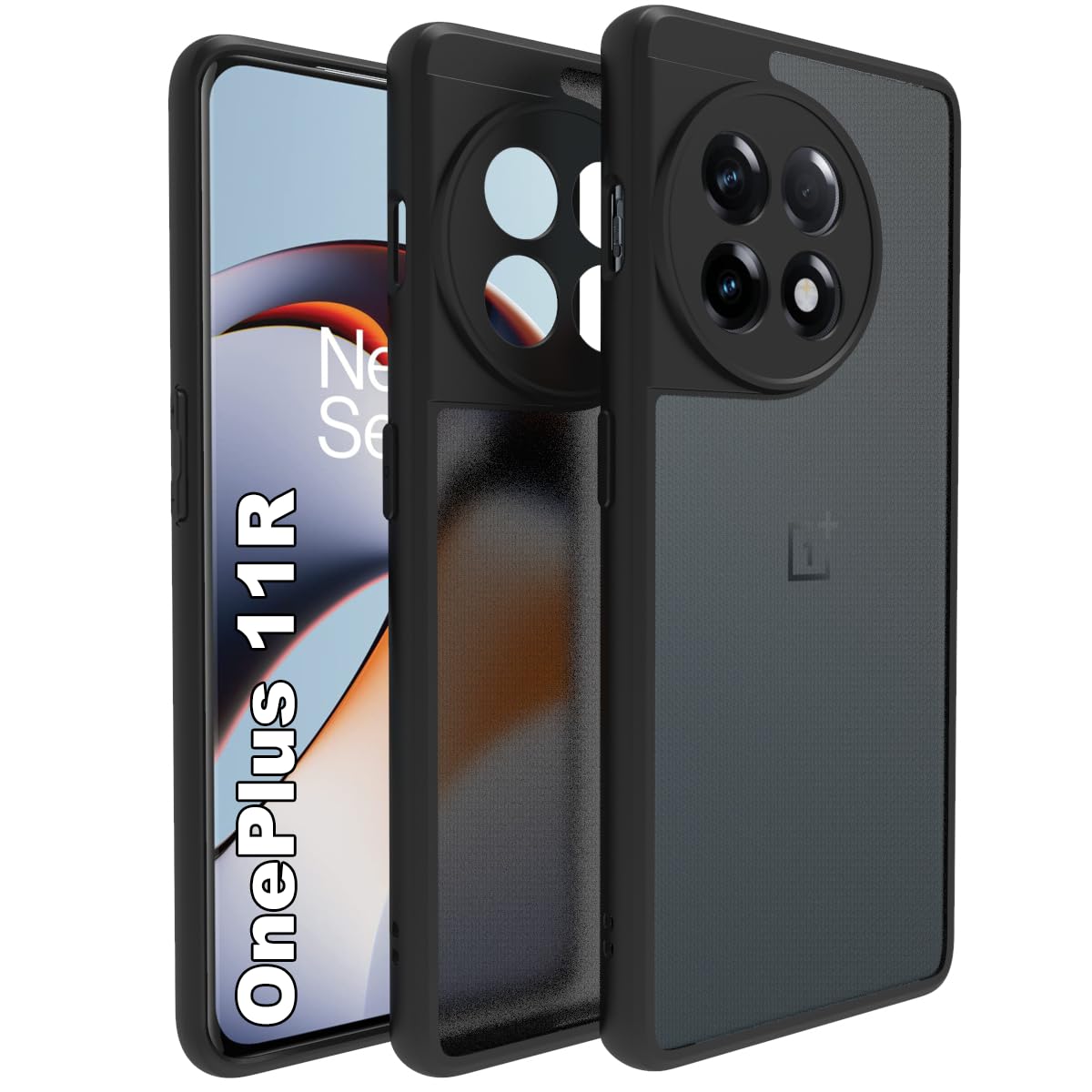 OnePlus 11R Back Cover Case | Sleek Hybrid - Matte Black
