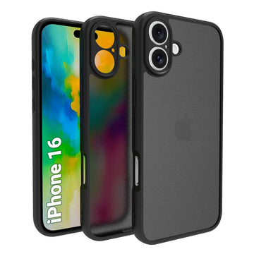 iPhone 16 Back Cover Case | Sleek Hybrid - Matte Black