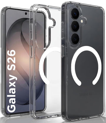 Samsung Galaxy S26 Back Cover Case | Clear Hybrid - Clear Magnetic