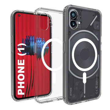 Nothing Phone 1 Back Cover Case | Clear Hybrid - Clear Smoke Magnetic