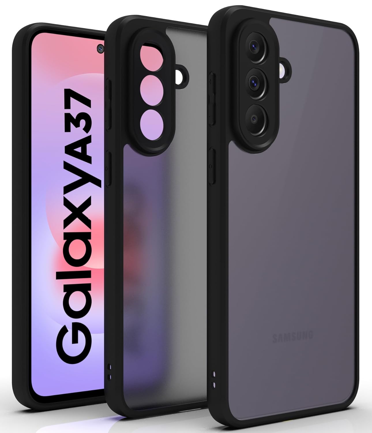 Samsung Galaxy A37 5G Back Cover Case | Sleek Hybrid - Matte Black