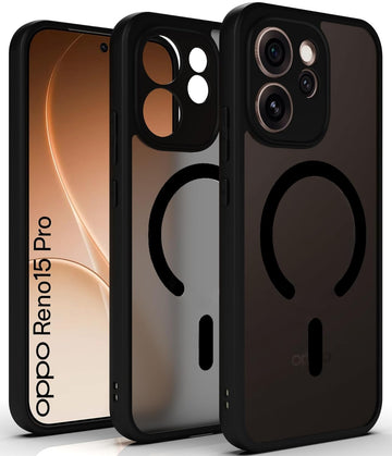 Oppo Reno15 Pro 5G Back Cover Case | Sleek Hybrid - Matte Black Magnetic