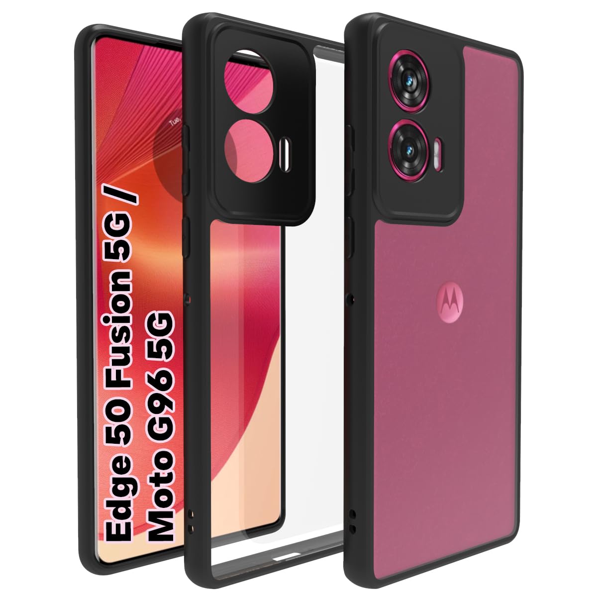 Motorola Edge 50 Fusion / Moto G96 Back Cover Case | Sleek Hybrid - Clear